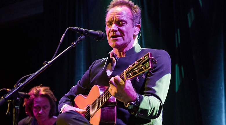 Sting performing at the 2017 American Academy of Achievement International Summit
